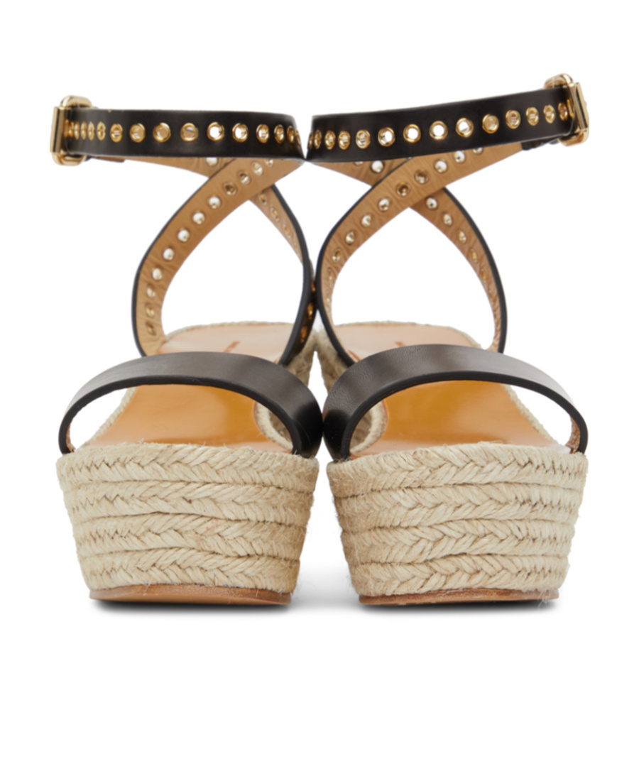 Isabel Marant Messer Leather Wedge Sandal In Nude