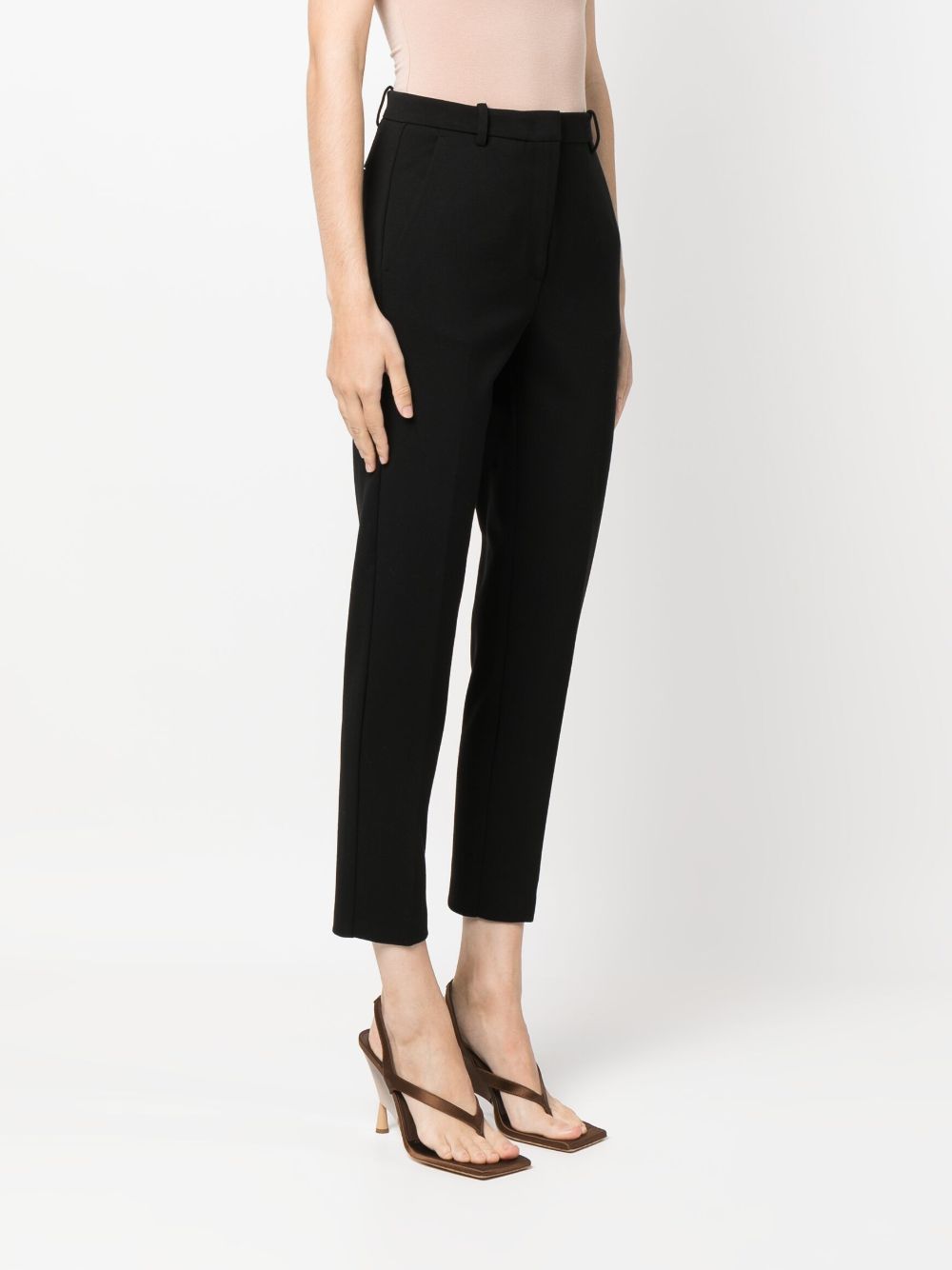 Pinko Black Slim-fit Tailored Trousers In Black