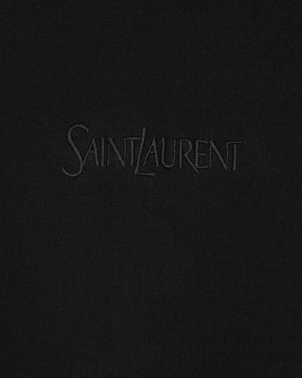 Saint Laurent Hoodie In Black