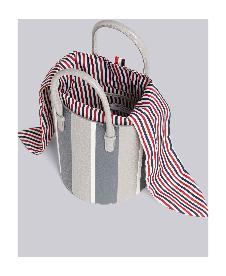 THOM BROWNE RWB STRIPE LINING BUCKET BAG