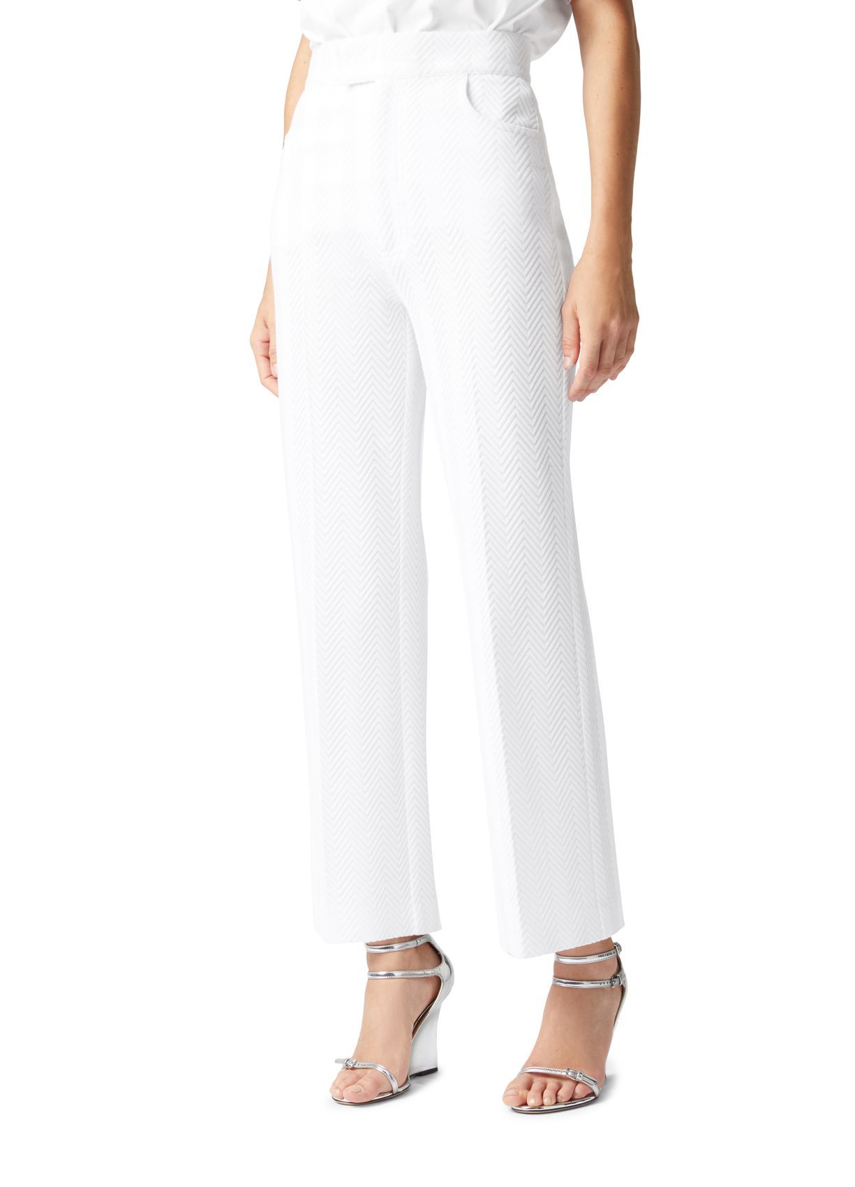 Missoni Zigzag Pattern Track Pants In White