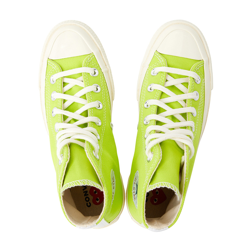 Comme Des Garçons Round Toe Sneakers In Green