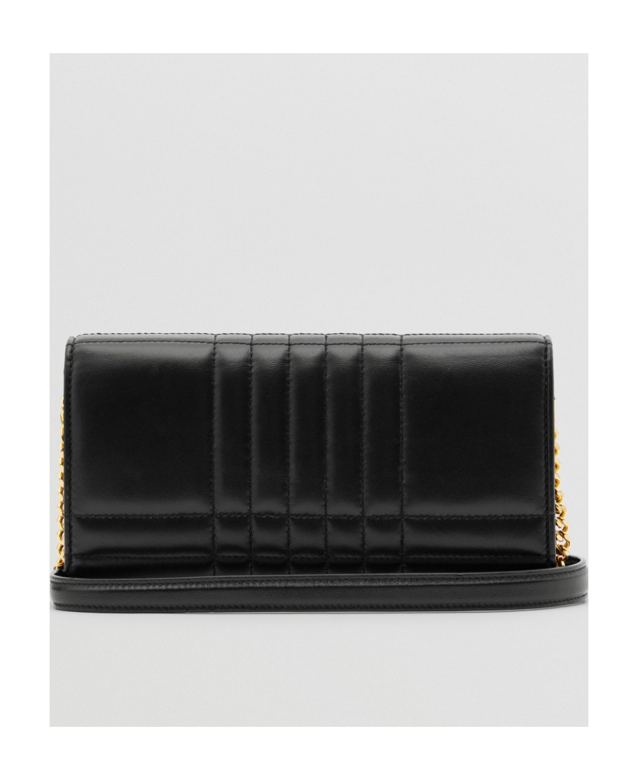 Burberry Lola Quilted Leather Wallet-on-strap In Black