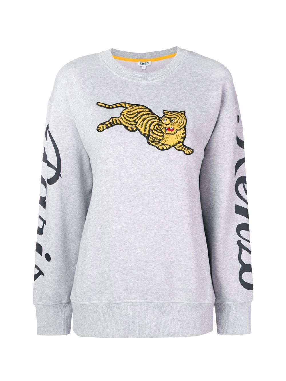 Kenzo Tiger Printed Long-sleeved Sweater In White