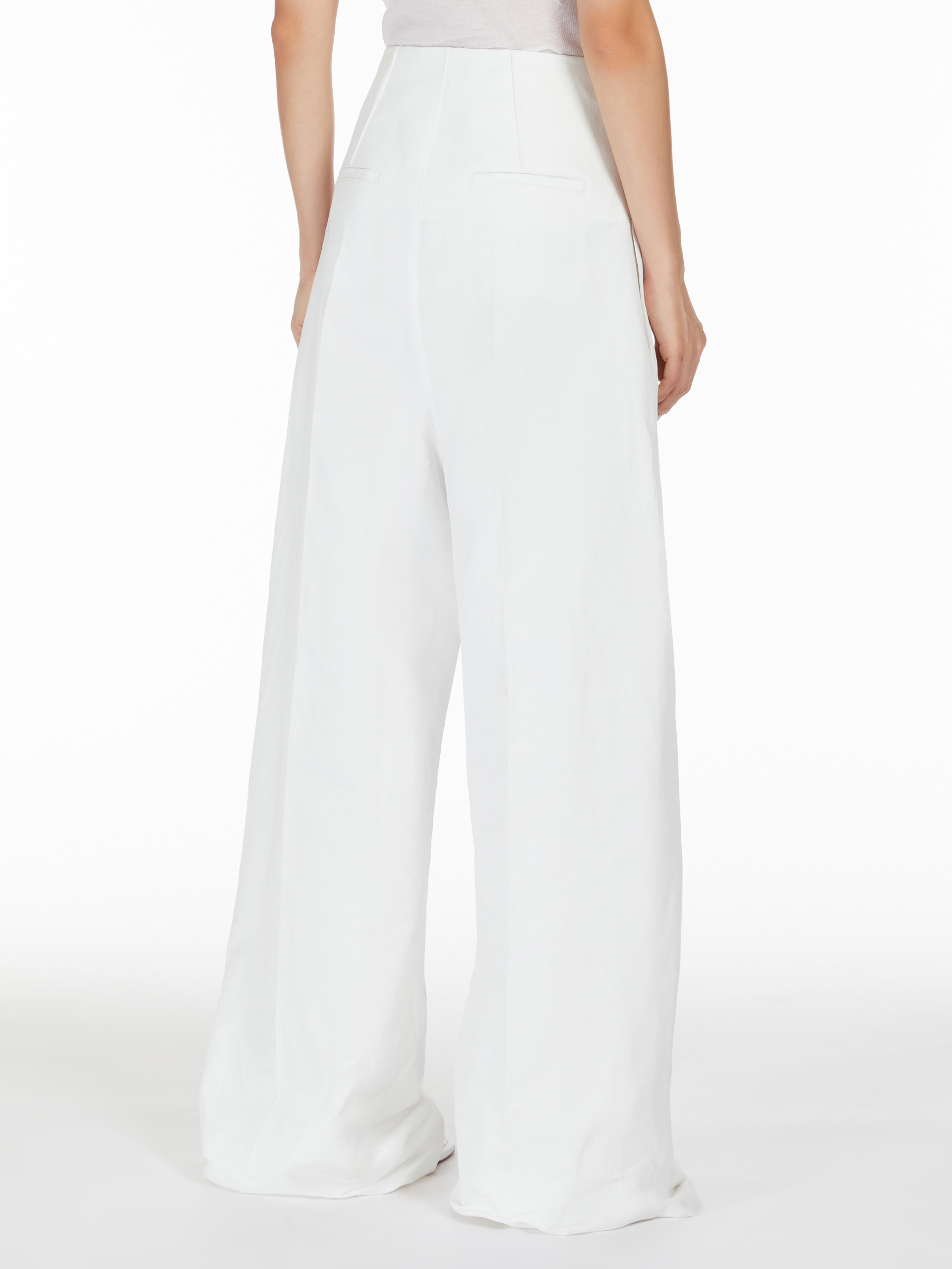 Sportmax Leisure Trousers With Low Waist And Wide Legs In White