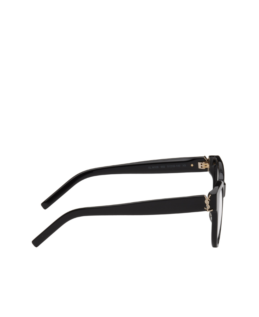 Saint Laurent Eyewear Oval Frame Glasses In Black