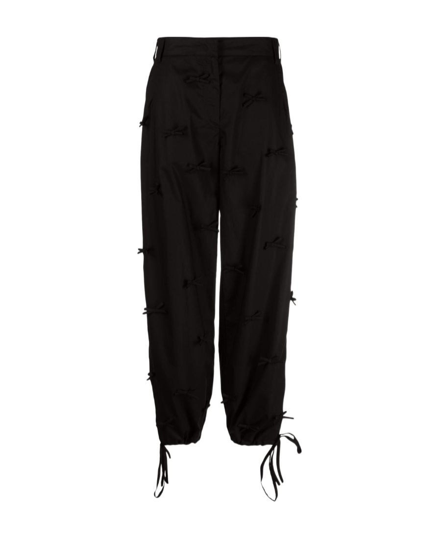 Msgm Wide-leg Trousers In Black
