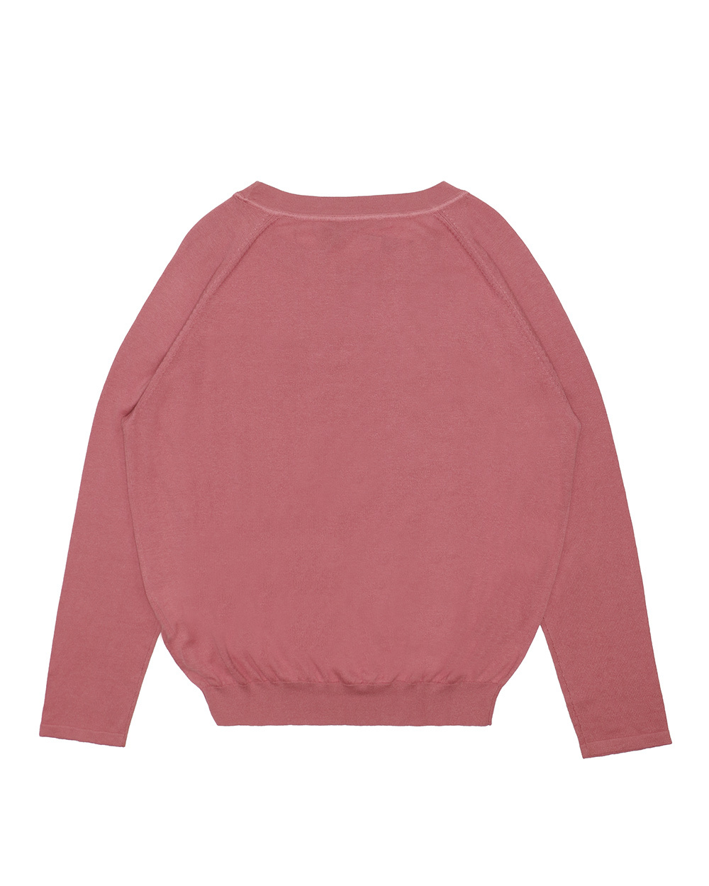 Weekend Max Mara Round Collar Long Sleeve Sweater In Pink