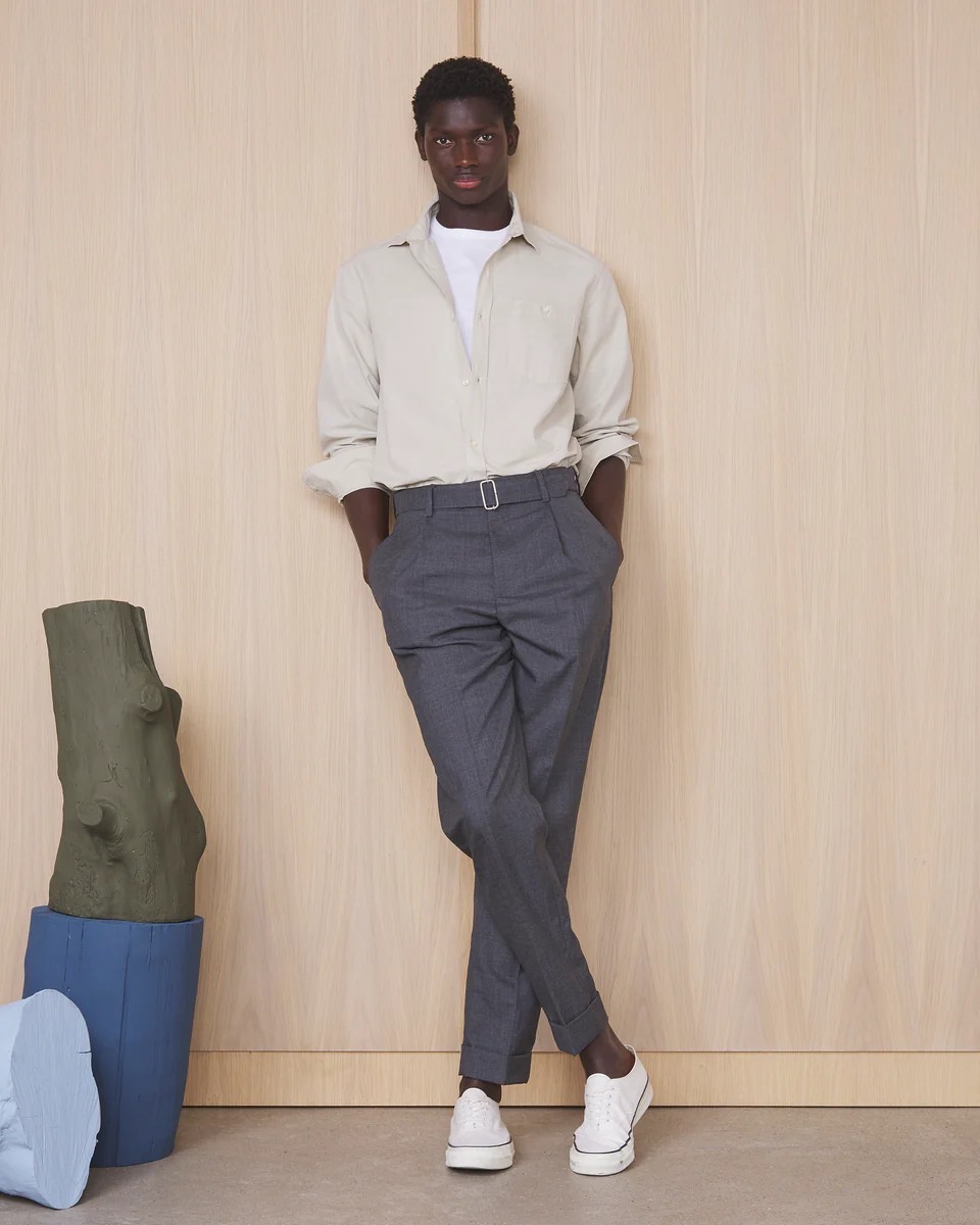 OFFICINE GENERALE ALEX CRINKLED-EFFECT SHIRT