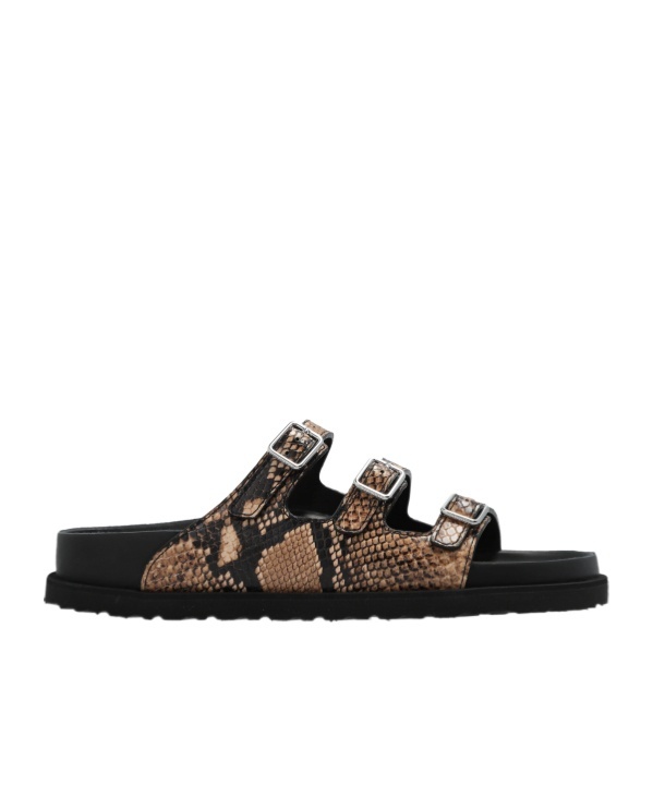 Shop Birkenstock Florida Slides In Black