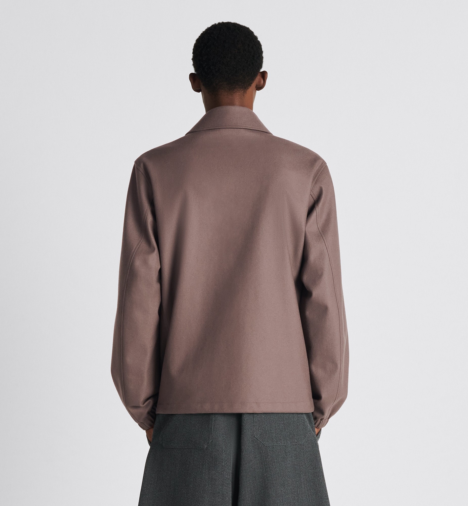 Dior New Shearing Cashmere Logo Casual Jacket In Brown