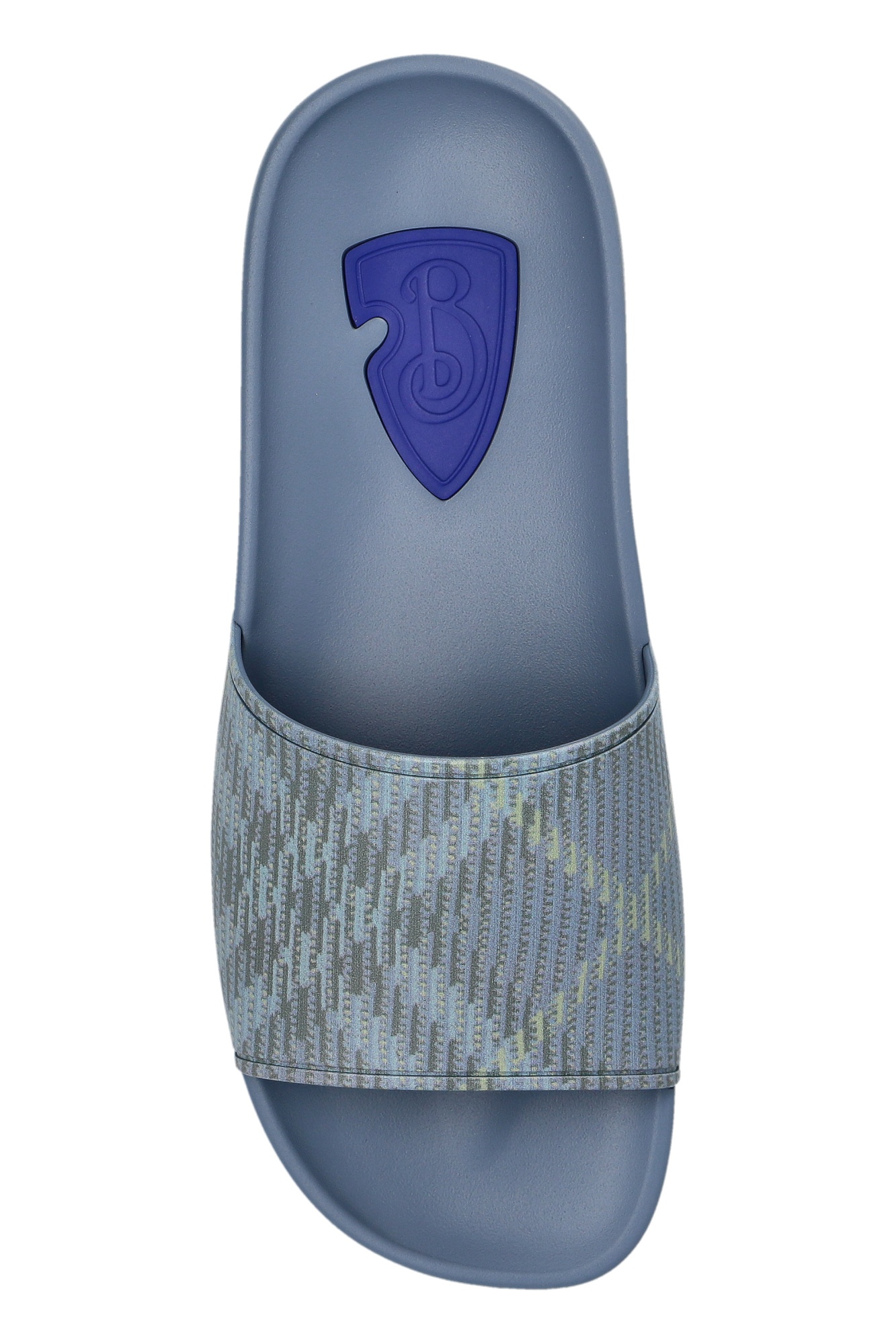 Burberry Round Toe Slippers In Blue