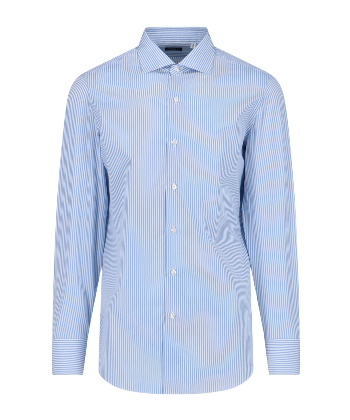 Finamore 1925 Napoli Long-sleeved Shirt In Blue
