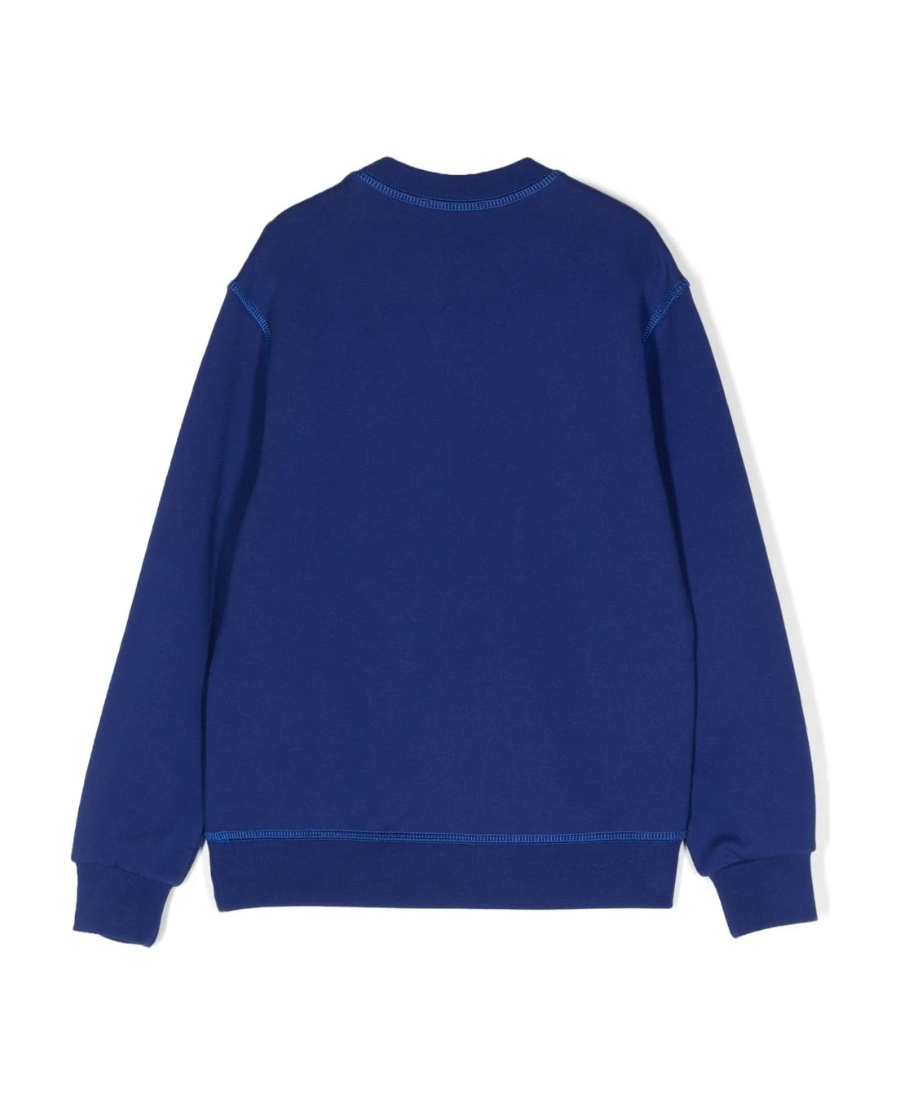 Dsquared2 Round-necked Logo Sweater In Blue