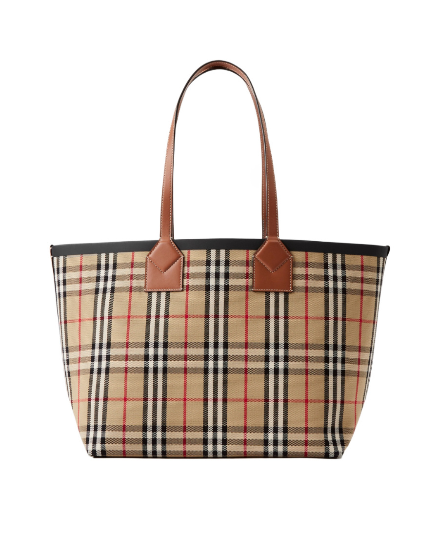 Burberry Medium London Check-pattern Tote Bag In Multicolor