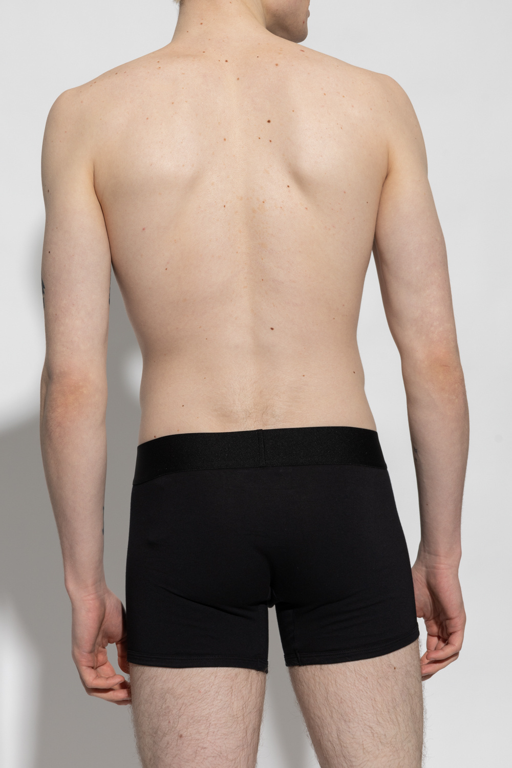 Palm Angels Men's Set Of Two Cotton Boxers | Size Small | Pmuh001c99fab0020110 Color Whiteblack In Black