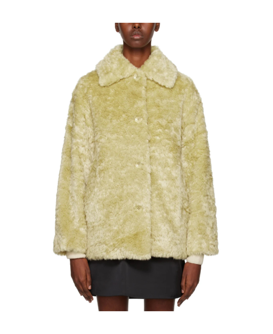 Proenza Schouler Single-breasted Artificial Fur In Nude