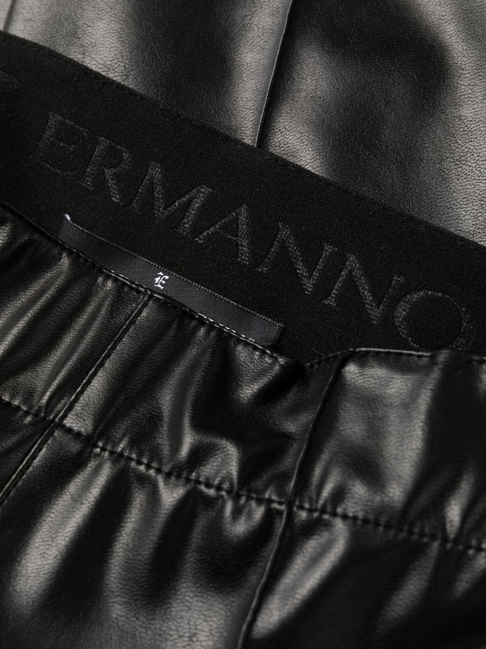 Ermanno Scervino Faux-leather High-waisted Leggings In Black
