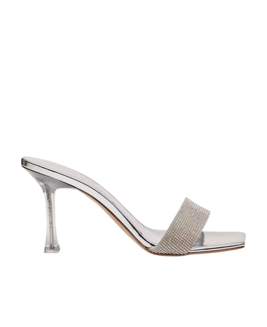 Magda Butrym Crystal High-heeled Sandals In Gray