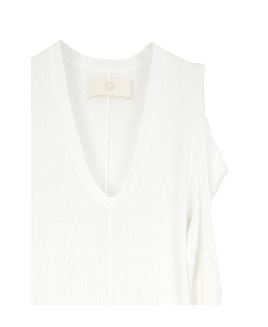 Marc Le Bihan V-neck Dress In White