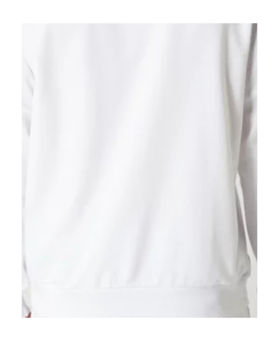Shop Paul & Shark Round Collar Long Sleeve Sweater In White