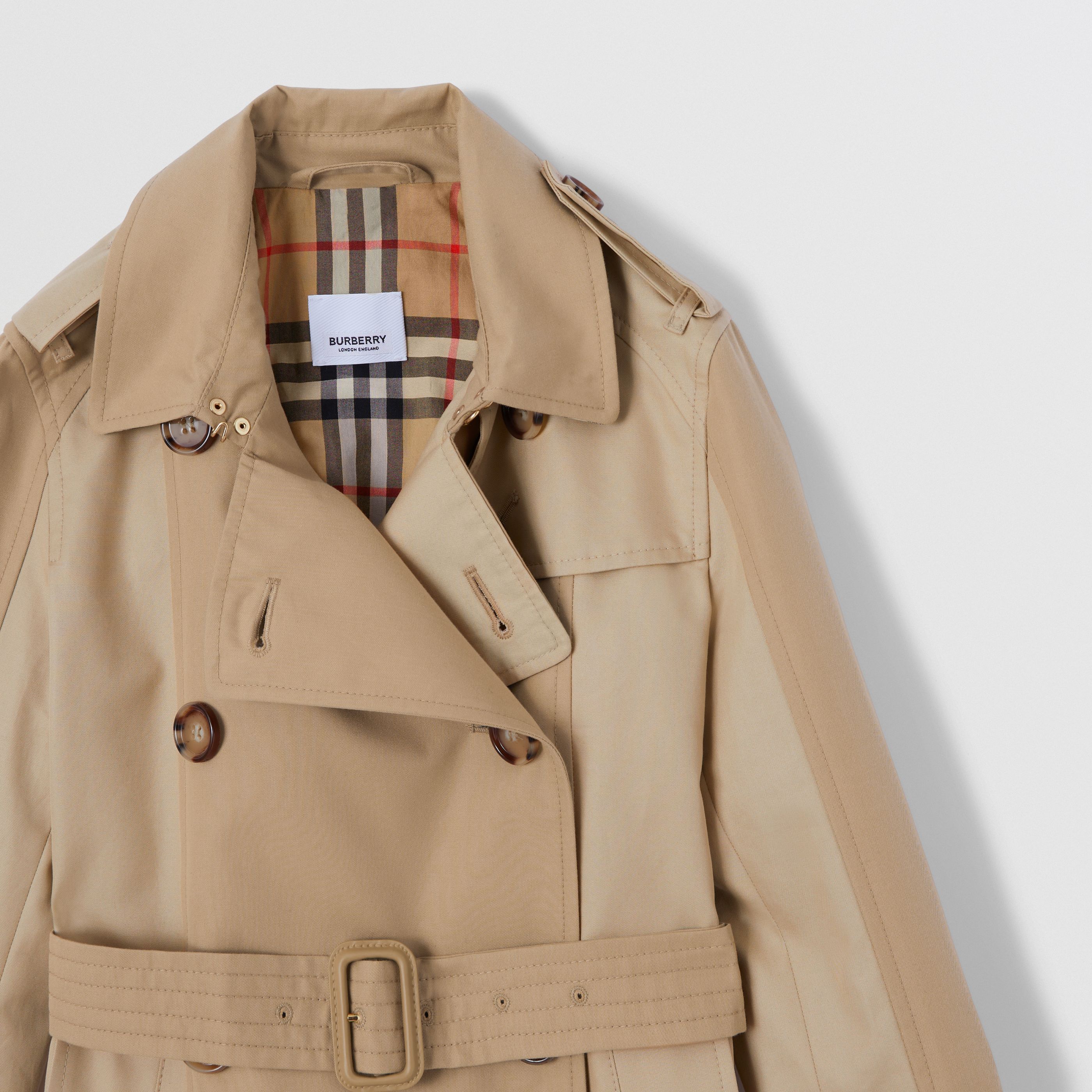 Burberry Panelled Cotton Trench Coat In Brown