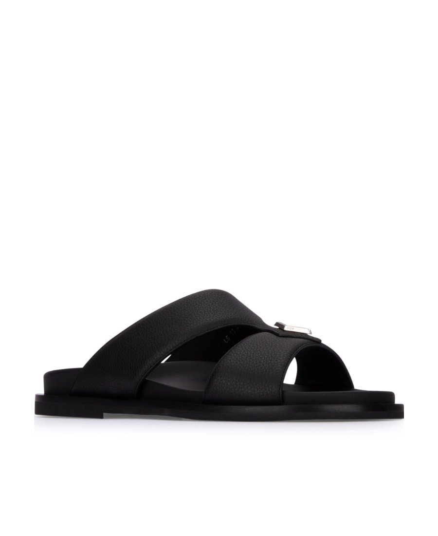 Dior Logo Slippers In Black