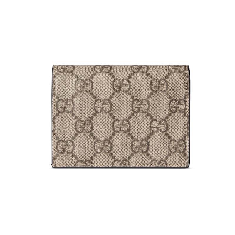Gucci Gg Marmont Bi-color Card Case Wallet In Multi
