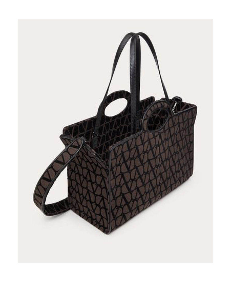 VALENTINO GARAVANI VALENTINO MONOGRAM JACQUARD TOP HANDLE BAG