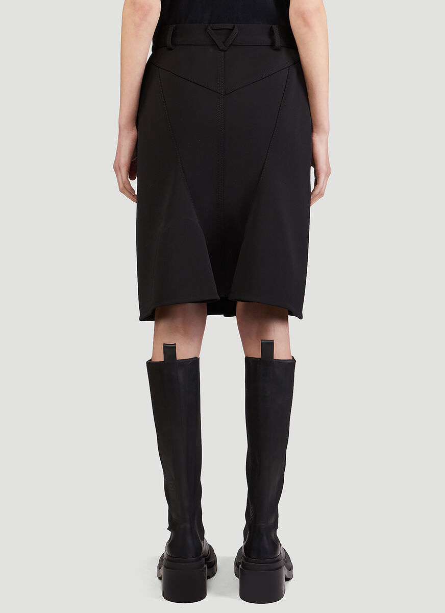 Shop Bottega Veneta A-line Buttoned Skirt In Black