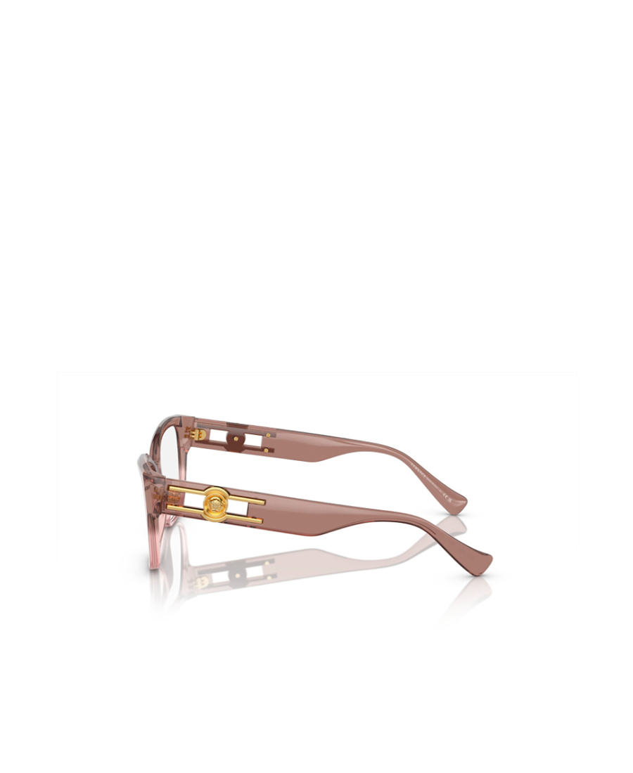 Versace Medusa-plaque Square-frame Glasses In Brown