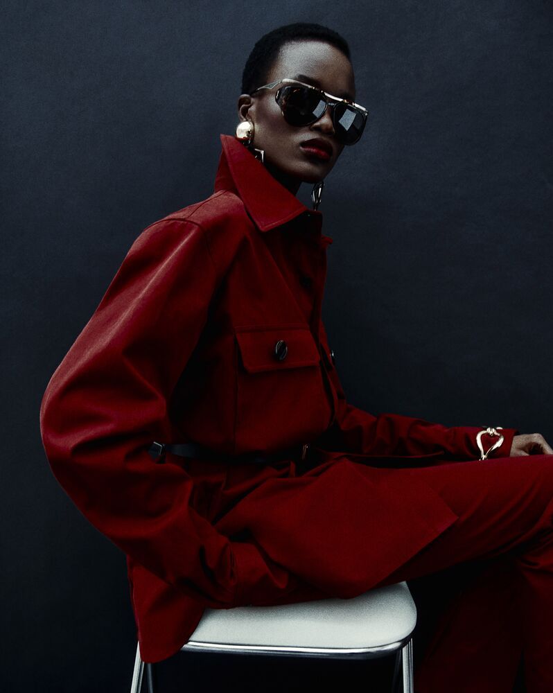 Shop Saint Laurent Pants In Cotton Twill In Red