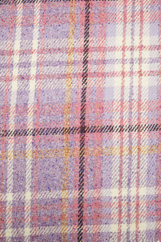 Acne Studios Plaid Knitted Scarf In Pink