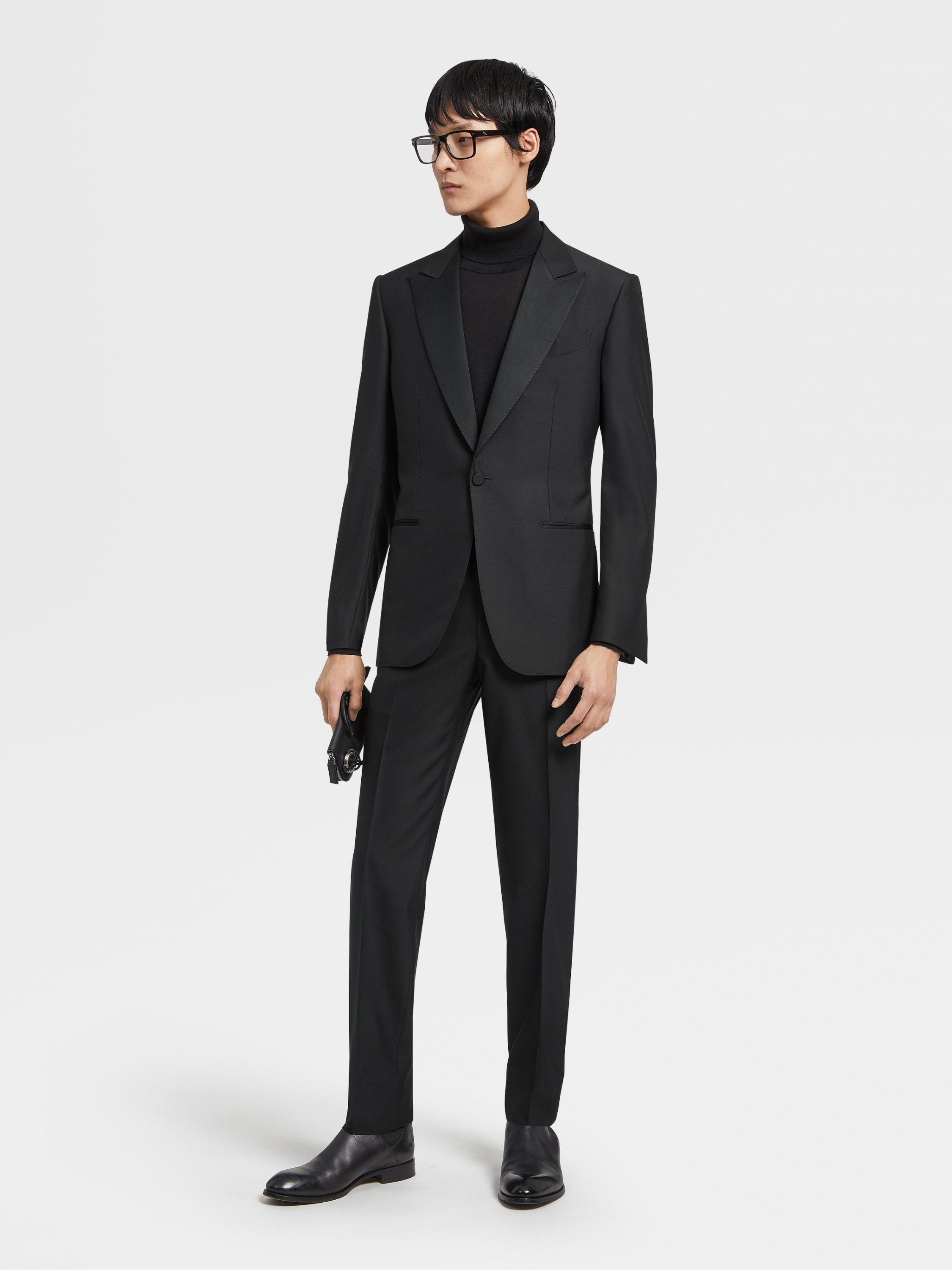 Zegna Trofeo 600 Tailored Evening Suit In Black
