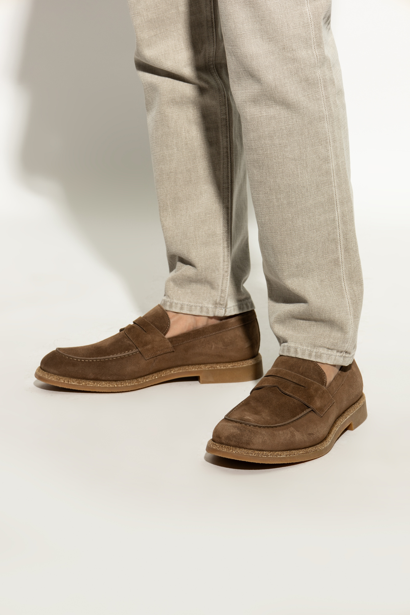 ELEVENTY SUEDE LOAFERS