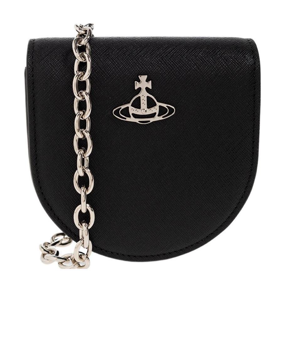 Vivienne Westwood Half Moon Crossbody Saddle Bag In Black