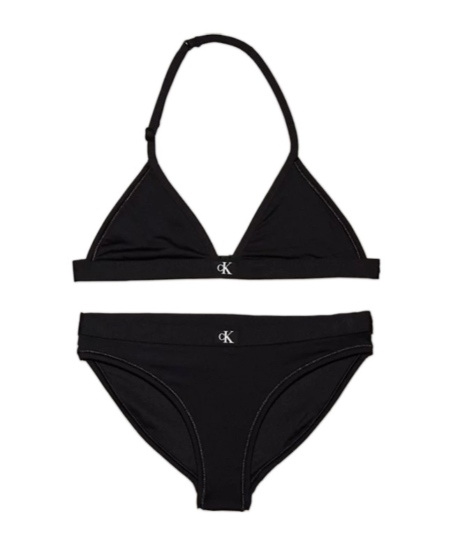 Calvin Klein Triangle Bikini Set In Black