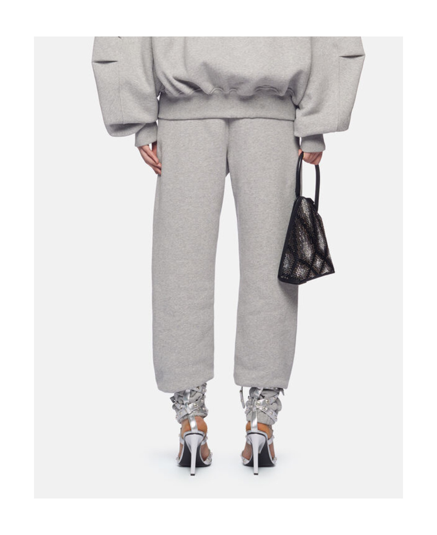 Attico Penny Logo Print Track Pants In Gray
