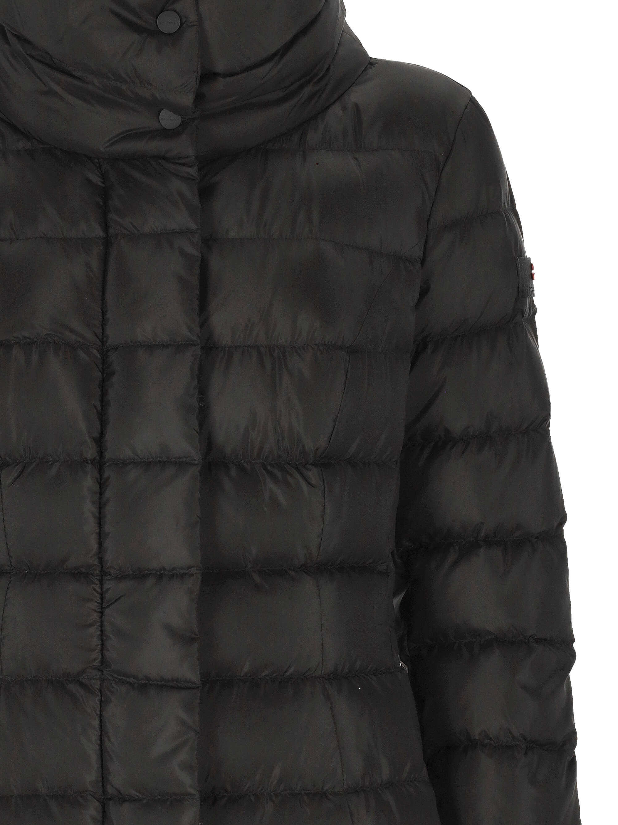 Peuterey Funnel-neck Padded Mid-length Coat In Gold