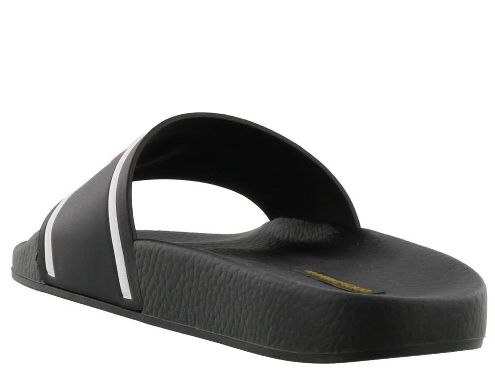 Dolce & Gabbana Elegant Black Leather Slide Sandals For Her In Black