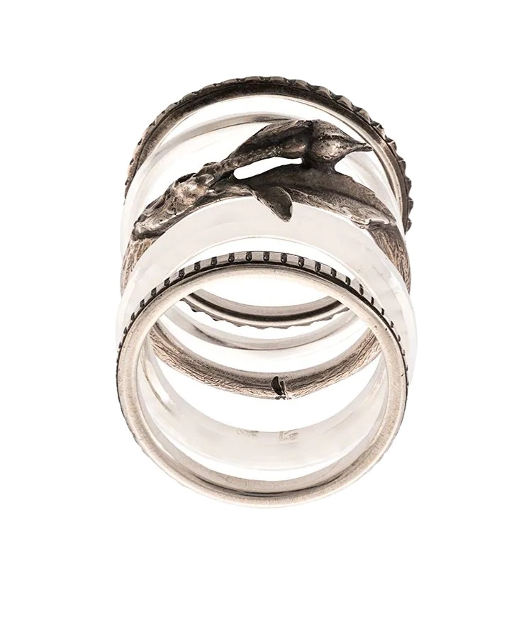 Werkstatt:münchen Rosebud Ring Set In White
