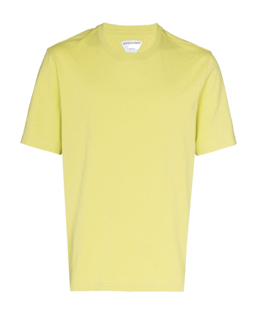 Bottega Veneta T-shirt With Round Neck And Short Sleeves In Yellow