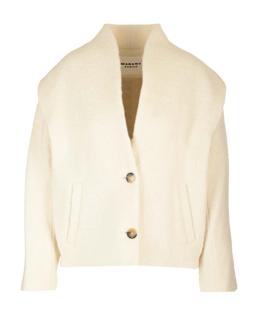Isabel Marant Étoile Drogo Wool Blend Jacket In White