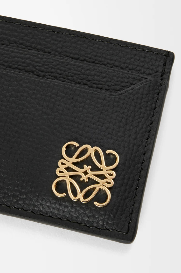 Loewe Anagram Leather Cardholder In Black