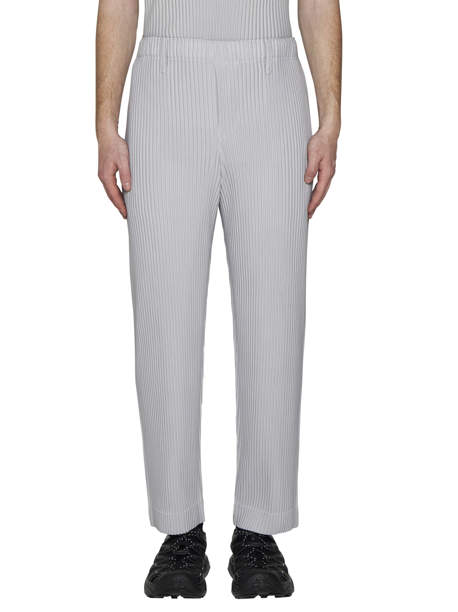 ISSEY MIYAKE BASIC TAPERED PLISSÉ TROUSERS