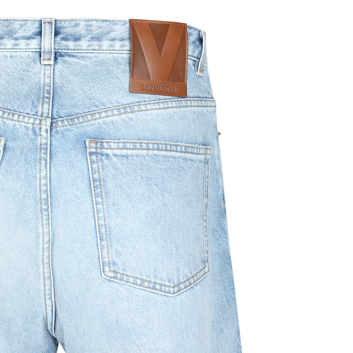 Valentino Belt-loop Jeans In Blue