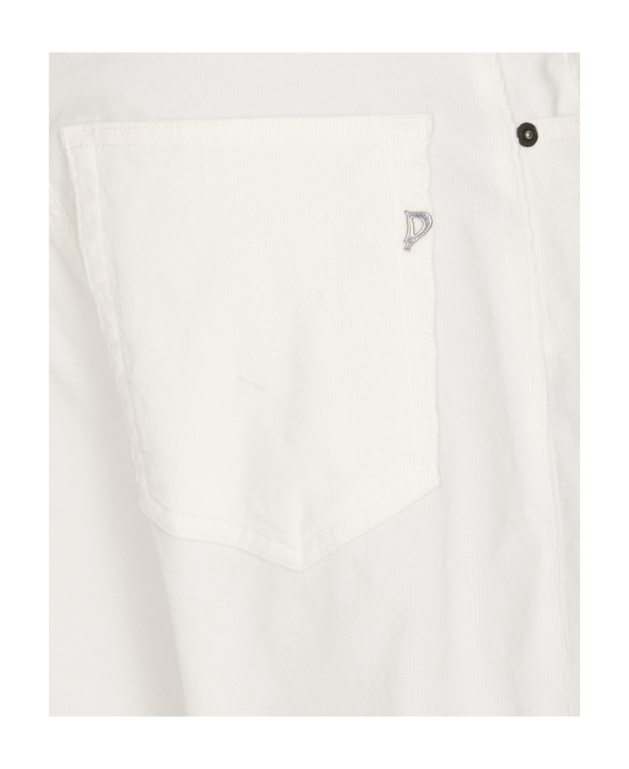 Shop Dondup Belt Ring Denim Trousers In White