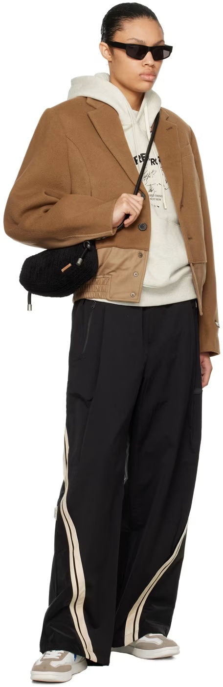 Ader Error Splicing Single-breasted Blazer In Brown