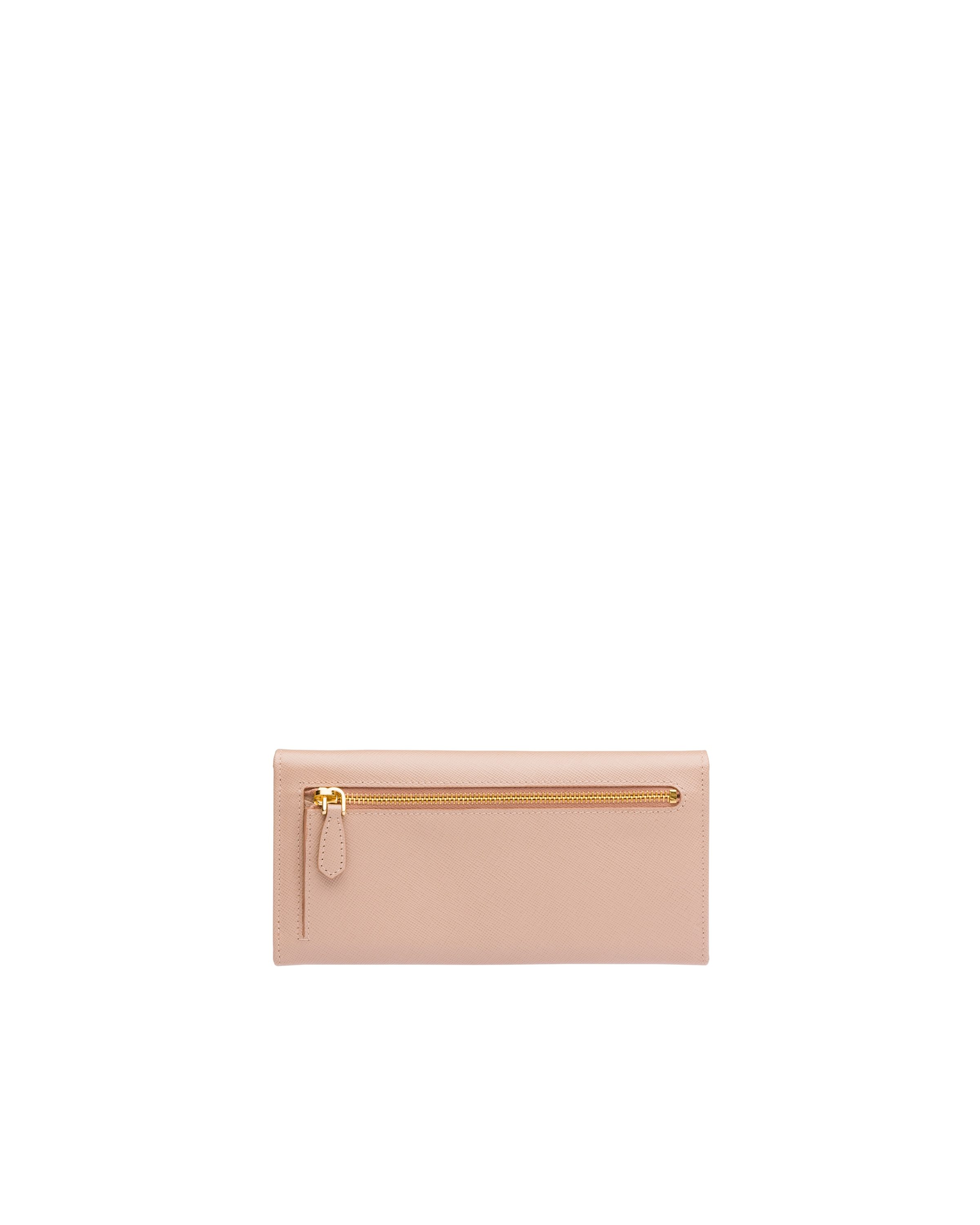 Prada Large Saffiano Leather Wallet In Pink