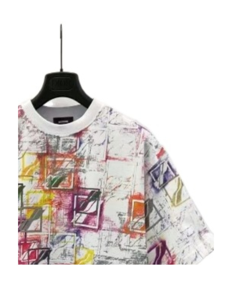 We11 Done Printed Pattern Short-sleeved T-shirt In White